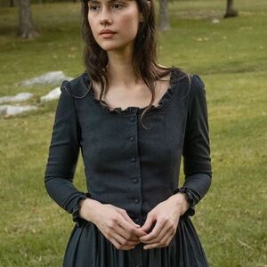 NWT 🥀OF HER OWN KIND🥀JULIETTE DRESS IN BLACK SILK NOIL size SMALL